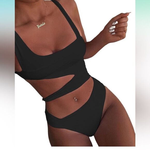 Black one piece swimsuit #3 - Picture 1 of 10